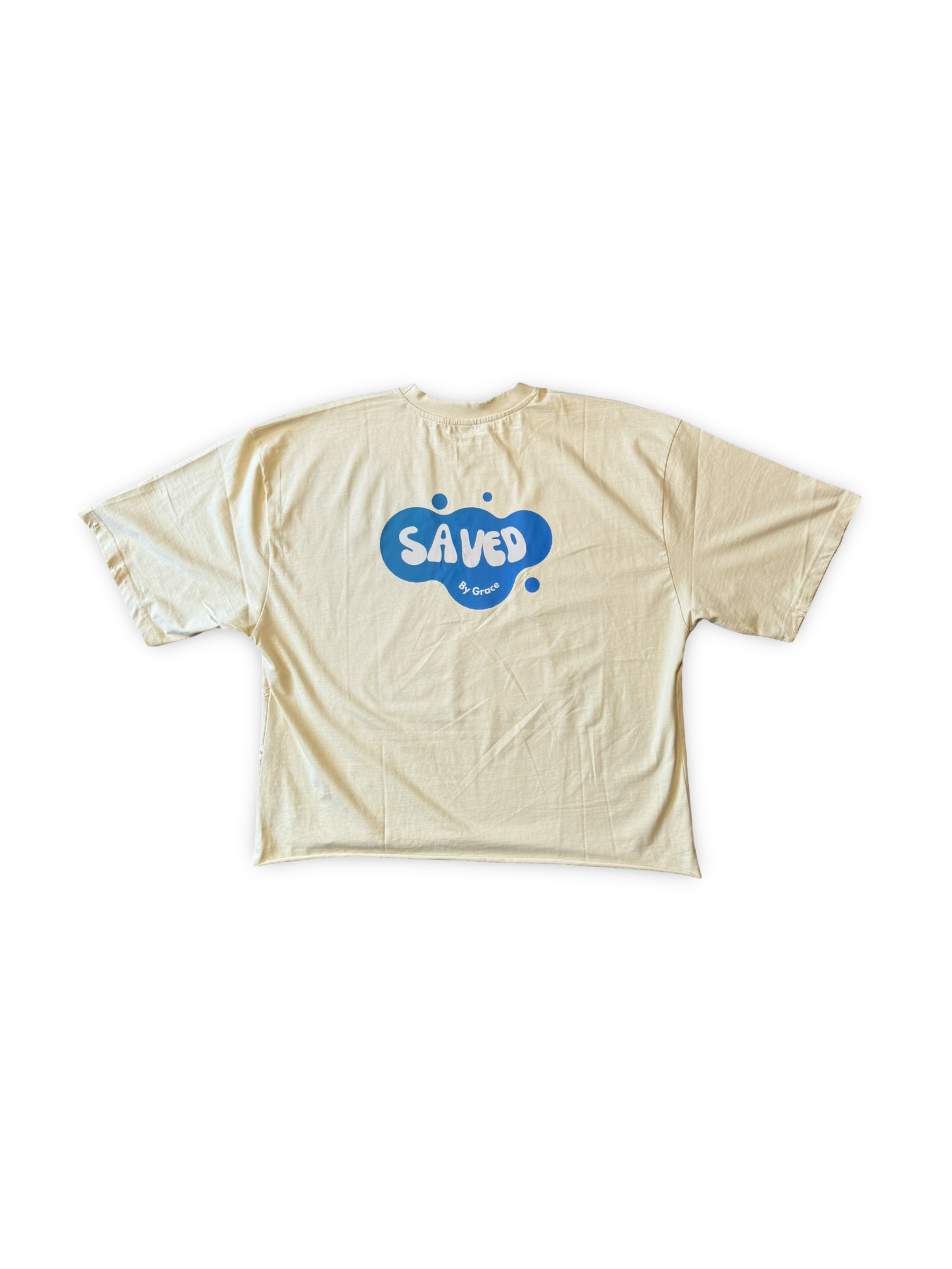 IVORY "I <3 Jesus" Heavyweight Oversized Boxy T-Shirt